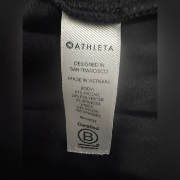 Athleta chic Black Sleeveless  lined with Nylon Tank Top Size Small - Picture 8 of 9